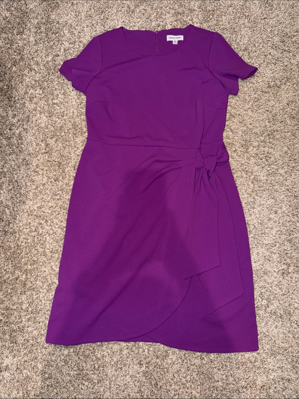 Shelby & Palmer Vibrant Purple Tie-Waist Mini Dress